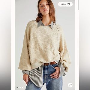 Free People “Found My Friend Boucher Knit Sweater” in Storm - see pics